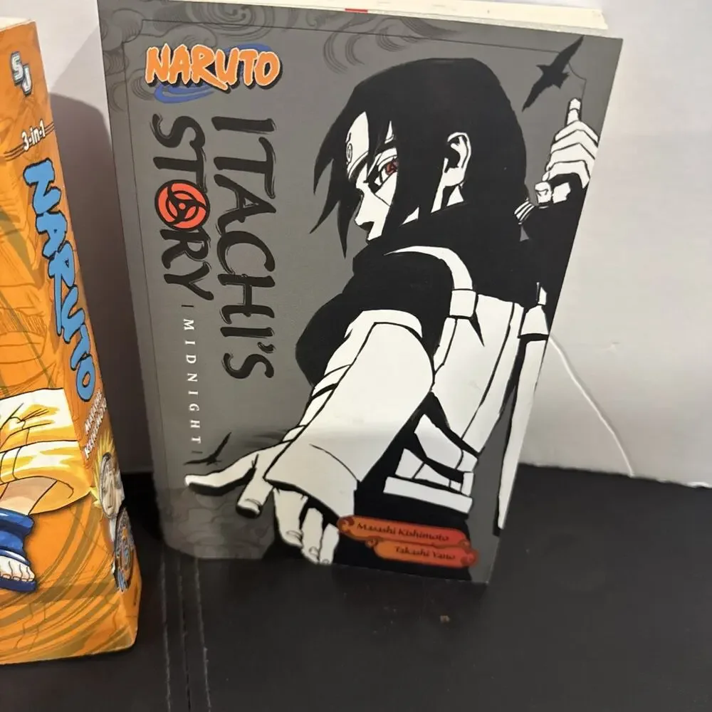 Naruto 3-in-1 Vols 1-6 & Itachi’s Story Midnight Light Novel Manga Viz Set